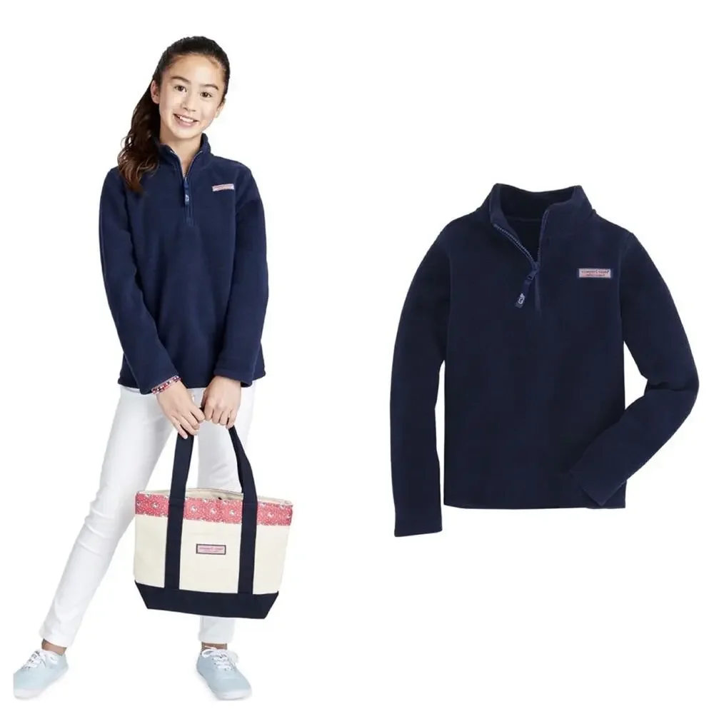 Vineyard Vines Harbor Fleece 1/2-Zip in Navy
